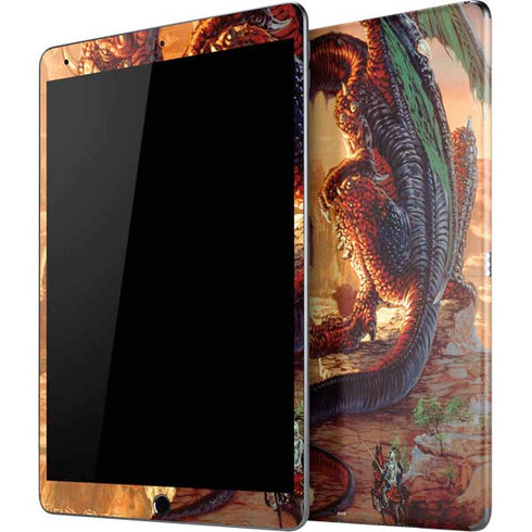 Bravery Misplaced Dragon and Knight by Ed Beard Jr iPad Skins