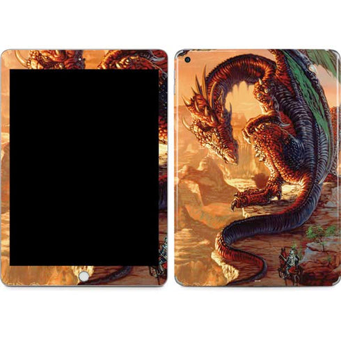 Bravery Misplaced Dragon and Knight by Ed Beard Jr Apple iPad Skin