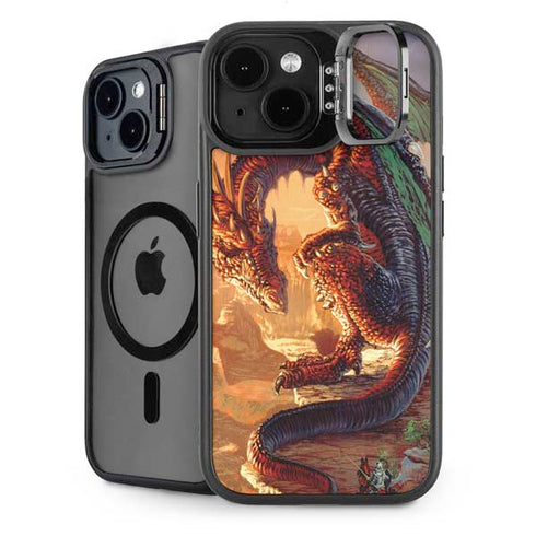 Bravery Misplaced Dragon and Knight by Ed Beard Jr iPhone 13 Kickstand Case