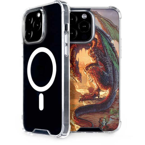 Bravery Misplaced Dragon and Knight by Ed Beard Jr iPhone Cases