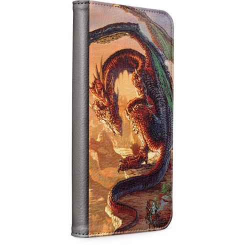 Bravery Misplaced Dragon and Knight by Ed Beard Jr iPhone 15 Folio Case