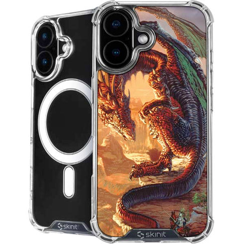 Bravery Misplaced Dragon and Knight by Ed Beard Jr iPhone 16 MagSafe Case