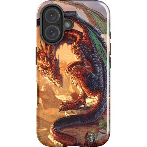 Bravery Misplaced Dragon and Knight by Ed Beard Jr iPhone 16 Plus Impact Case