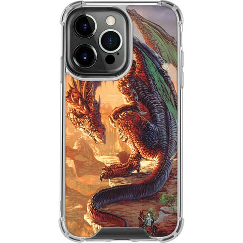 Bravery Misplaced Dragon and Knight by Ed Beard Jr iPhone 16 Pro Max Clear Case