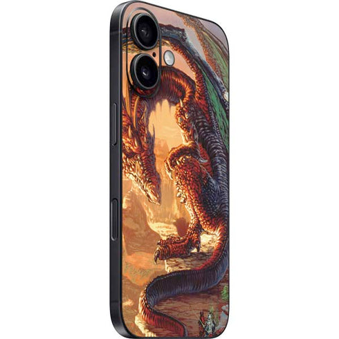 Bravery Misplaced Dragon and Knight by Ed Beard Jr iPhone 16 Skin