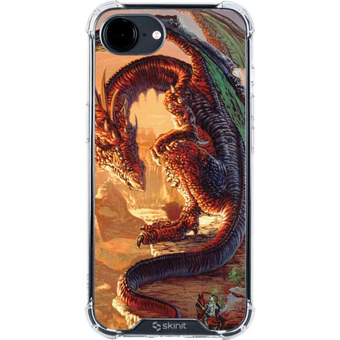 Bravery Misplaced Dragon and Knight by Ed Beard Jr iPhone 16e Clear Case
