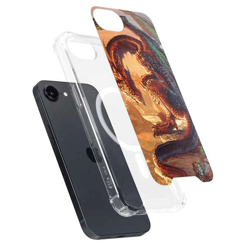 Bravery Misplaced Dragon and Knight by Ed Beard Jr iPhone 16e MagSafe Case