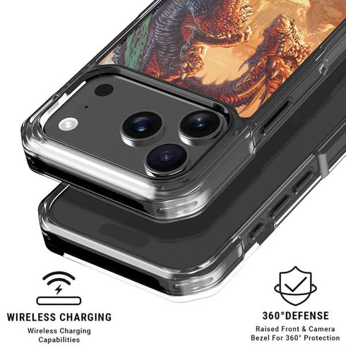 Bravery Misplaced Dragon and Knight by Ed Beard Jr iPhone 18 Pro Clear Case