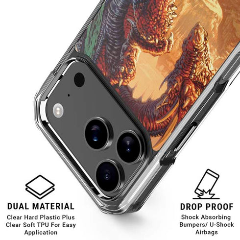 Bravery Misplaced Dragon and Knight by Ed Beard Jr iPhone 18 Pro Clear Case