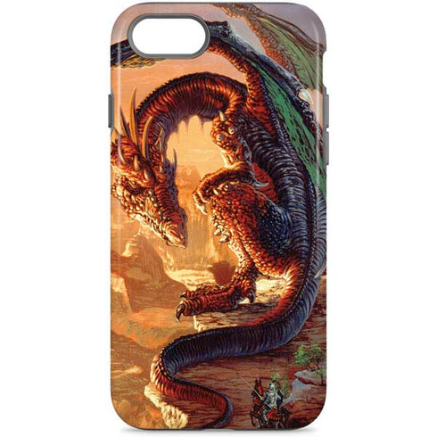 Bravery Misplaced Dragon and Knight by Ed Beard Jr iPhone Cases