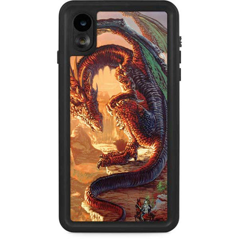 Bravery Misplaced Dragon and Knight by Ed Beard Jr iPhone Cases
