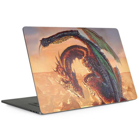 Bravery Misplaced Dragon and Knight by Ed Beard Jr MacBook Skins