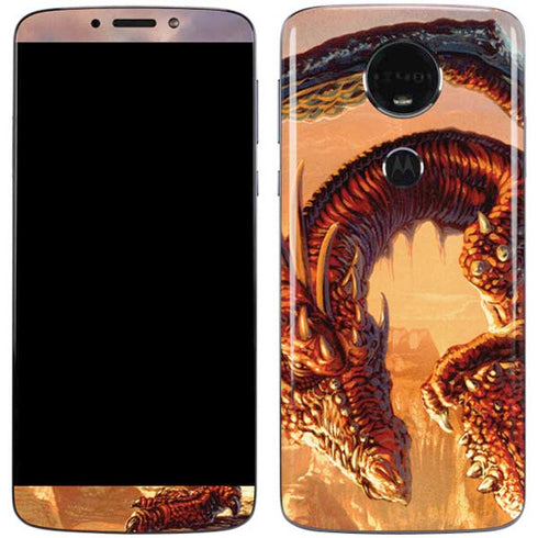 Bravery Misplaced Dragon and Knight by Ed Beard Jr Moto E5 Plus Skin