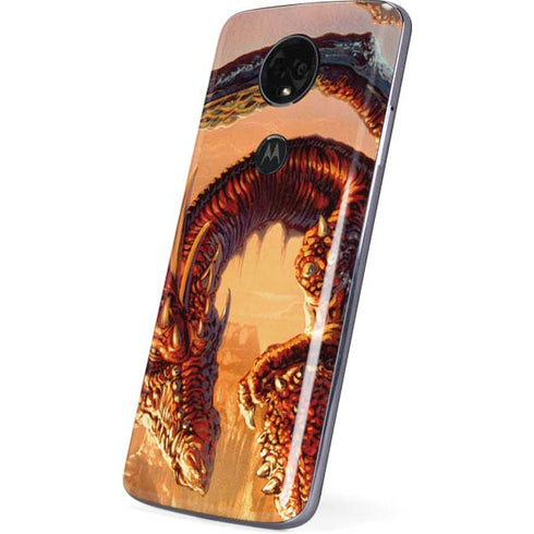 Bravery Misplaced Dragon and Knight by Ed Beard Jr Moto E5 Plus Skin