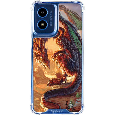 Bravery Misplaced Dragon and Knight by Ed Beard Jr Moto G Play 4G (2024) Clear Case