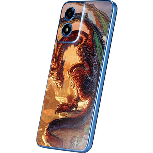 Bravery Misplaced Dragon and Knight by Ed Beard Jr Moto G Play 4G (2024) Skin