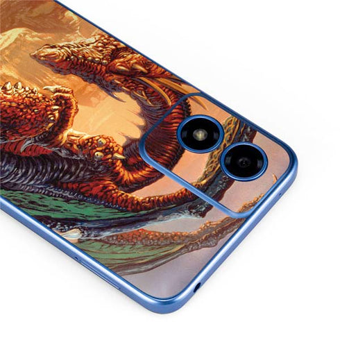 Bravery Misplaced Dragon and Knight by Ed Beard Jr Moto G Play 4G (2024) Skin