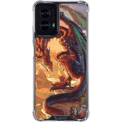 Bravery Misplaced Dragon and Knight by Ed Beard Jr Moto G Power 5G (2024) Clear Case