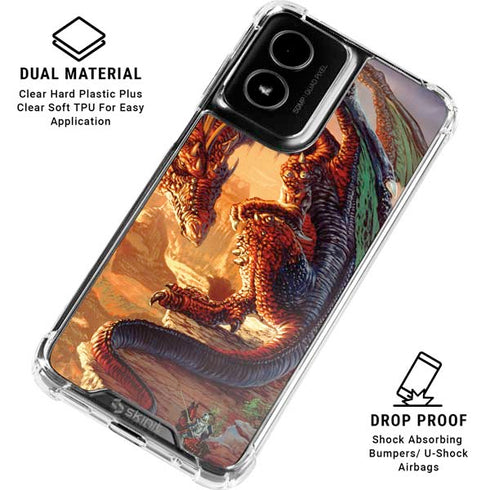 Bravery Misplaced Dragon and Knight by Ed Beard Jr Moto G Power 5G (2024) Clear Case