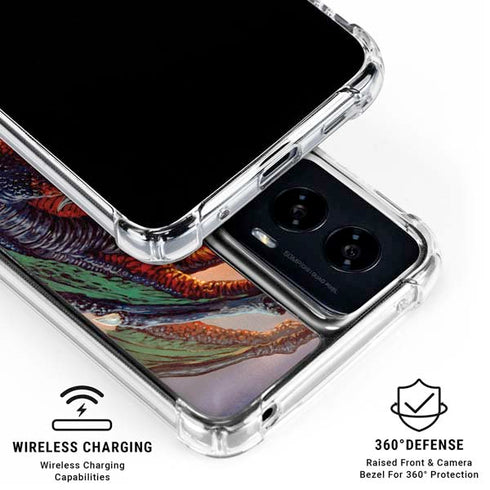 Bravery Misplaced Dragon and Knight by Ed Beard Jr Moto G Power 5G (2024) Clear Case