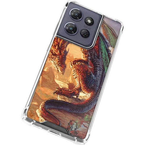 Bravery Misplaced Dragon and Knight by Ed Beard Jr Moto G Power 5G (2025) Clear Case
