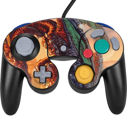 Bravery Misplaced Dragon and Knight by Ed Beard Jr Nintendo Skins