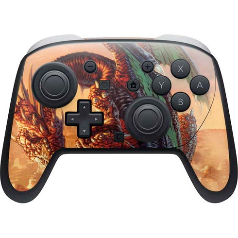Bravery Misplaced Dragon and Knight by Ed Beard Jr Nintendo Switch 2 (2025) Pro Controller Skin