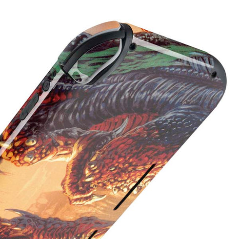 Bravery Misplaced Dragon and Knight by Ed Beard Jr Nintendo Switch Lite Skin