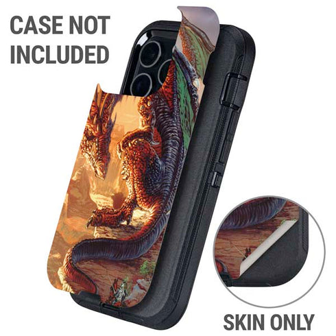 Bravery Misplaced Dragon and Knight by Ed Beard Jr Otterbox Defender iPhone Skin