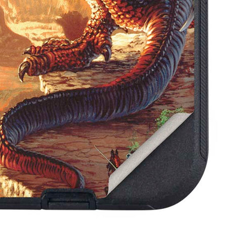 Bravery Misplaced Dragon and Knight by Ed Beard Jr Otterbox Defender iPhone Skin