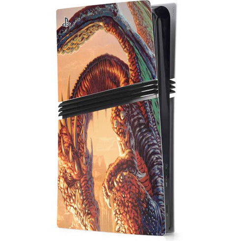 Bravery Misplaced Dragon and Knight by Ed Beard Jr PS5 Pro Console Skin