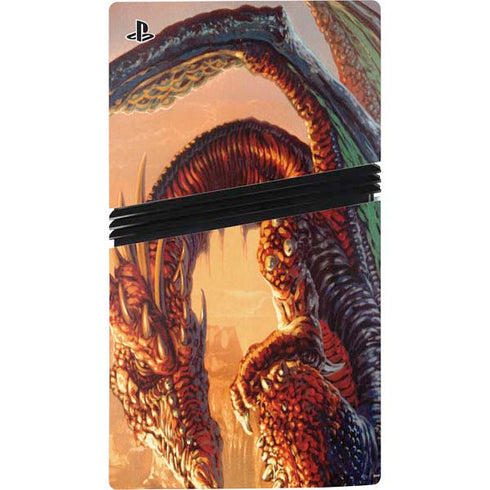 Bravery Misplaced Dragon and Knight by Ed Beard Jr PS5 Pro Console Skin