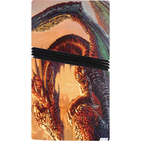 Bravery Misplaced Dragon and Knight by Ed Beard Jr PS5 Pro Console Skin