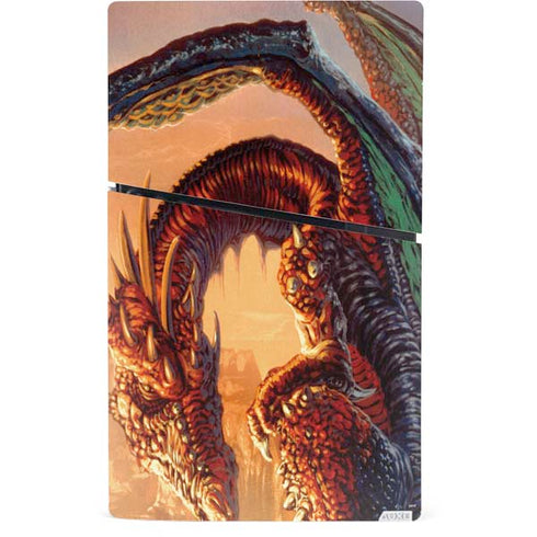 Bravery Misplaced Dragon and Knight by Ed Beard Jr PS5 Slim Digital Edition Console Skin