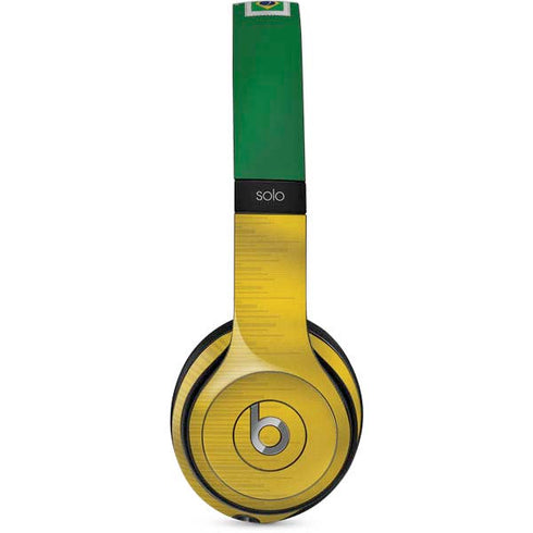 Brazil Soccer Flag Beats Solo 2 Wired Skin