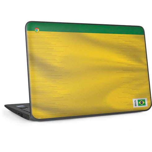 Brazil Soccer Flag HP Chromebook Skin