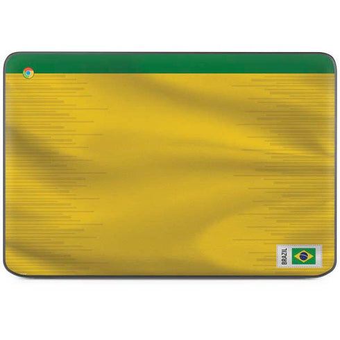 Brazil Soccer Flag HP Chromebook Skin