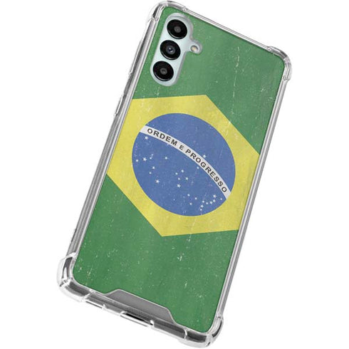 Brazil Flag Distressed Gabb Phone 4 Clear Case