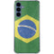 Brazil Flag Distressed Galaxy A55 5G Clear Case