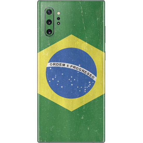 Brazil Flag Distressed Galaxy Note 10 Plus Skin