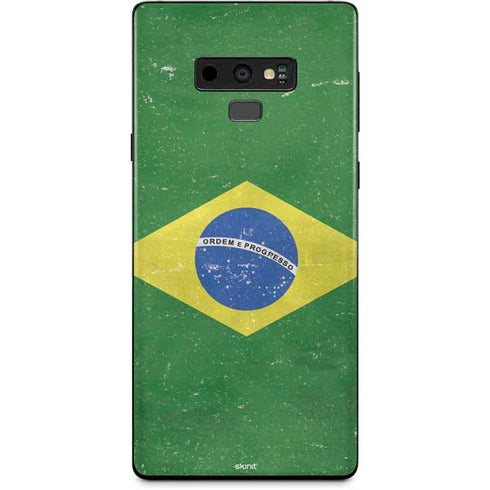 Brazil Flag Distressed Galaxy Note 9 Skin