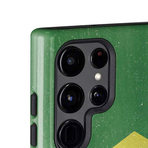 Brazil Flag Distressed Galaxy S25 Ultra Impact Case