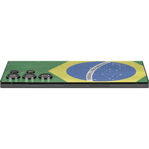 Brazil Flag Distressed Galaxy S25 Ultra Skin