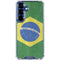 Brazil Flag Distressed Galaxy S25 Clear Case