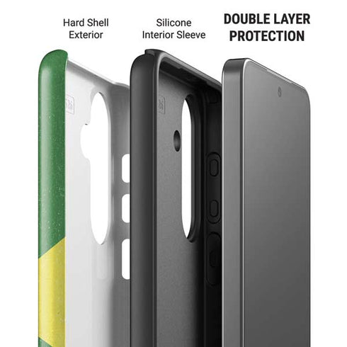 Brazil Flag Distressed Galaxy S26 Impact Case