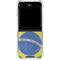 Brazil Flag Distressed Galaxy Z Flip6 Clear Case