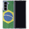 Brazil Flag Distressed Galaxy Z Fold5 5G Clear Case