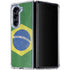 Brazil Flag Distressed Galaxy Z Fold5 5G Clear Case