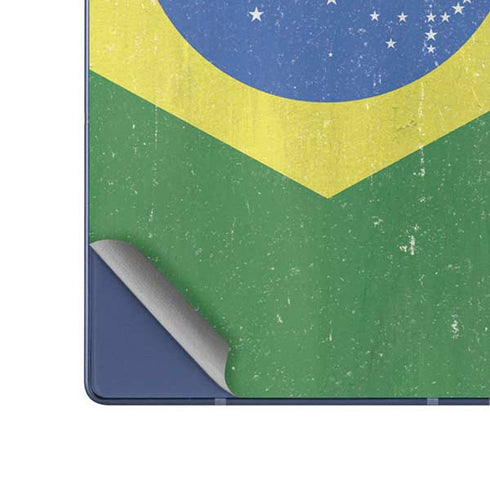 Brazil Flag Distressed Galaxy Z Fold6 Skin