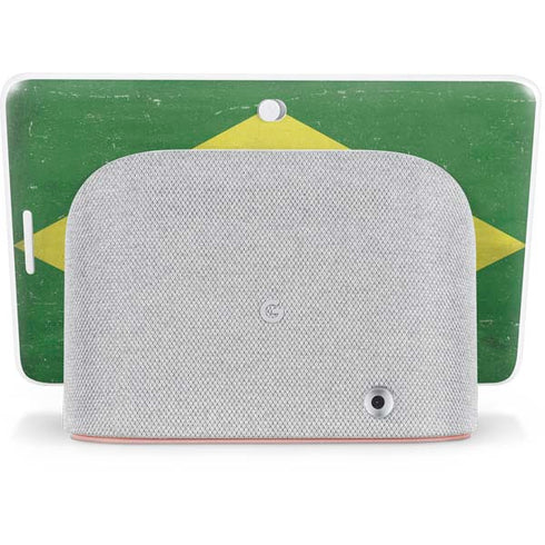Brazil Flag Distressed Google Home Hub Skin